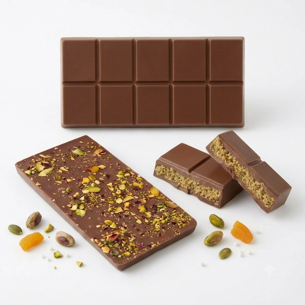 Dubai-Style Pistachio Kunafa Chocolate Bar
