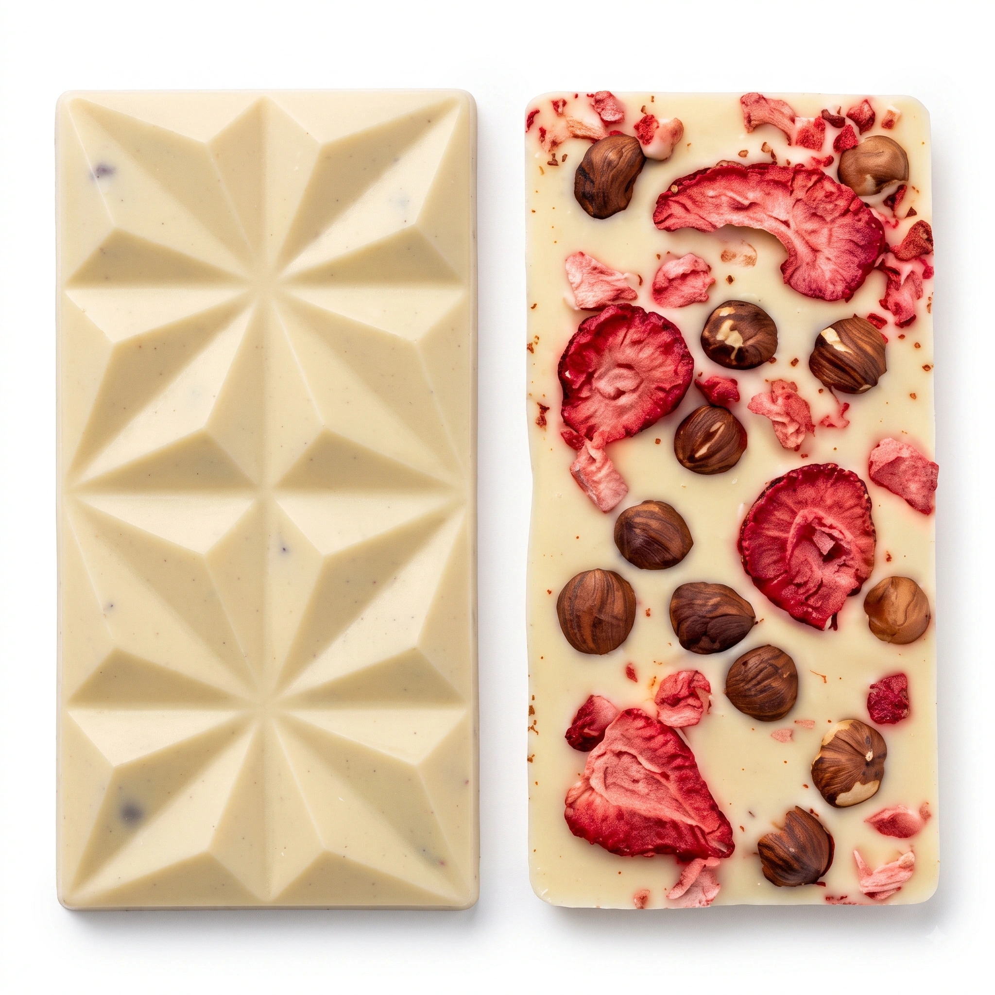 Belgian White Chocolate, Hazelnut & Strawberry Bar