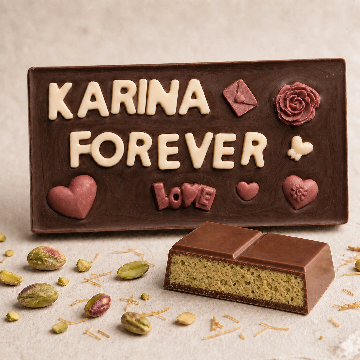 Personalised Dubai-Style Chocolate Bar